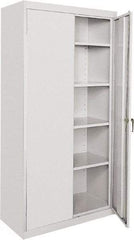 Sandusky Lee - 5 Shelf Locking Storage Cabinet - Steel, 36" Wide x 24" Deep x 72" High, Gray - Americas Industrial Supply