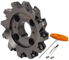 Kennametal - 8" Cut Diam, 2-1/2" Arbor Hole, 8mm Max Depth of Cut, 45° Indexable Chamfer & Angle Face Mill - 12 Inserts, HNPJ 1307... Insert, Right Hand Cut, 12 Flutes, Through Coolant, Series Dodeka Max - Americas Industrial Supply