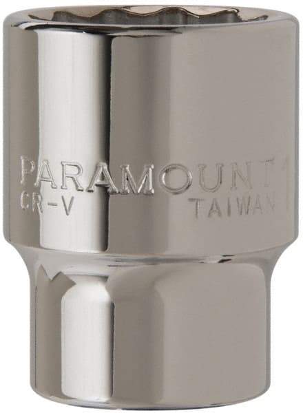 Paramount - 1-1/4", 3/4" Drive, Standard Hand Socket - 12 Points, 2-5/16" OAL - Americas Industrial Supply