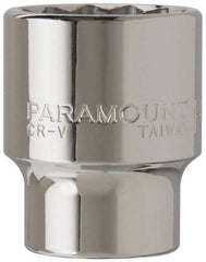 Paramount - 1-3/8", 3/4" Drive, Standard Hand Socket - 12 Points, 2-5/16" OAL - Americas Industrial Supply