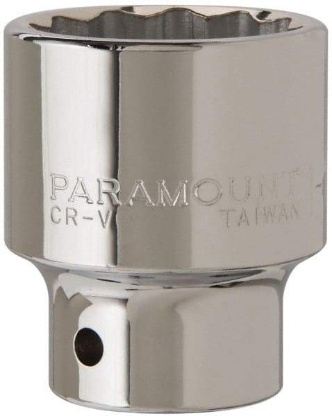 Paramount - 1-1/2", 3/4" Drive, Standard Hand Socket - 12 Points, 2-13/32" OAL - Americas Industrial Supply