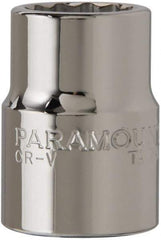 Paramount - 3/4" Drive, Standard Hand Socket - 12 Points, 2" OAL, Steel, Chrome Finish - Americas Industrial Supply