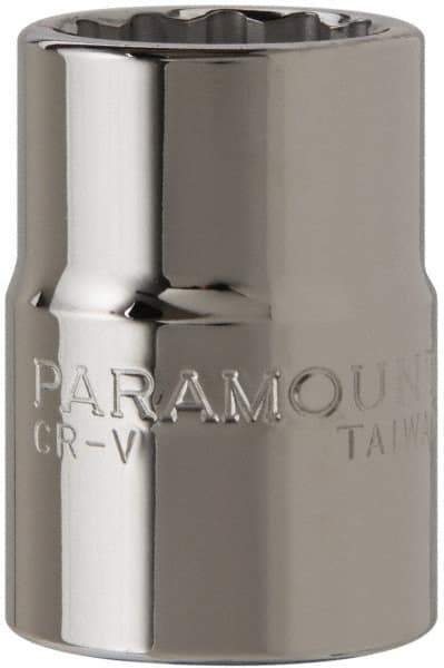 Paramount - 3/4" Drive, Standard Hand Socket - 12 Points, 2" OAL, Steel, Chrome Finish - Americas Industrial Supply