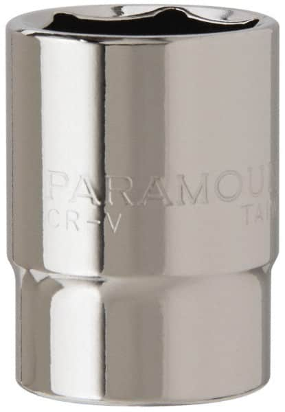 Paramount - 7/8", 1/2" Drive, Standard Hand Socket - 6 Points, 1-1/2" OAL, Steel, Chrome Finish - Americas Industrial Supply