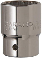 Paramount - 1-1/8", 3/4" Drive, Standard Hand Socket - 12 Points, 2-13/64" OAL - Americas Industrial Supply