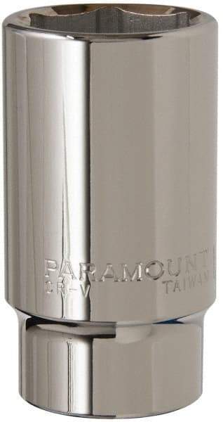 Paramount - 1-7/16", 3/4" Drive, Deep Hand Socket - 6 Points, 3-1/2" OAL, Steel, Chrome Finish - Americas Industrial Supply