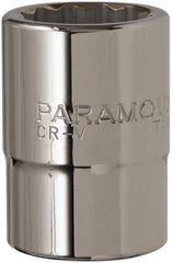 Paramount - 1", 3/4" Drive, Standard Hand Socket - 12 Points, 2" OAL, Chrome Finish - Americas Industrial Supply