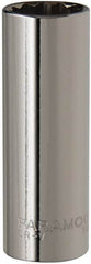 Paramount - 5/8", 3/8" Drive, Deep Hand Socket - 12 Points, 2-1/2" OAL, Steel, Chrome Finish - Americas Industrial Supply