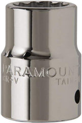 Paramount - 7/8", 3/4" Drive, Standard Hand Socket - 12 Points, 2" OAL, Chrome Finish - Americas Industrial Supply