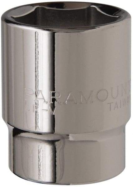 Paramount - 31/32", 1/2" Drive, Standard Hand Socket - 6 Points, 1-1/2" OAL, Steel, Chrome Finish - Americas Industrial Supply