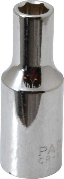 Paramount - 3/8" Drive, Deep Hand Socket - 6 Points, 1-15/16" OAL, Steel, Chrome Finish - Americas Industrial Supply