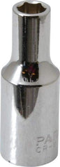 Paramount - 3/8" Drive, Deep Hand Socket - 6 Points, 1-15/16" OAL, Steel, Chrome Finish - Americas Industrial Supply