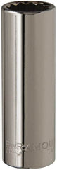 Paramount - 1/2" Drive, Deep Hand Socket - 12 Points, 3-3/32" OAL, Steel, Chrome Finish - Americas Industrial Supply