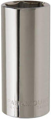 Paramount - 13/16", 3/8" Drive, Deep Hand Socket - 6 Points, 2-1/2" OAL, Steel, Chrome Finish - Americas Industrial Supply