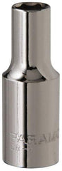 Paramount - 5/16", 3/8" Drive, Deep Hand Socket - 6 Points, 1-15/16" OAL, Steel, Chrome Finish - Americas Industrial Supply