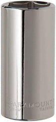 Paramount - 3/8" Drive, Deep Hand Socket - 6 Points, 2-1/2" OAL, Steel, Chrome Finish - Americas Industrial Supply