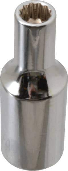 Paramount - 1/4", 3/8" Drive, Deep Hand Socket - 12 Points, 1-15/16" OAL, Steel, Chrome Finish - Americas Industrial Supply