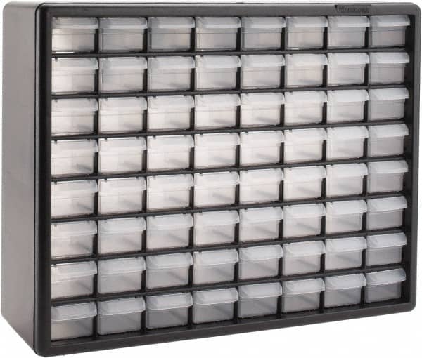Akro-Mils - 64 Drawer, Small Parts Cabinet - 6-3/8" Deep x 20" Wide x 15-13/16" High - Americas Industrial Supply