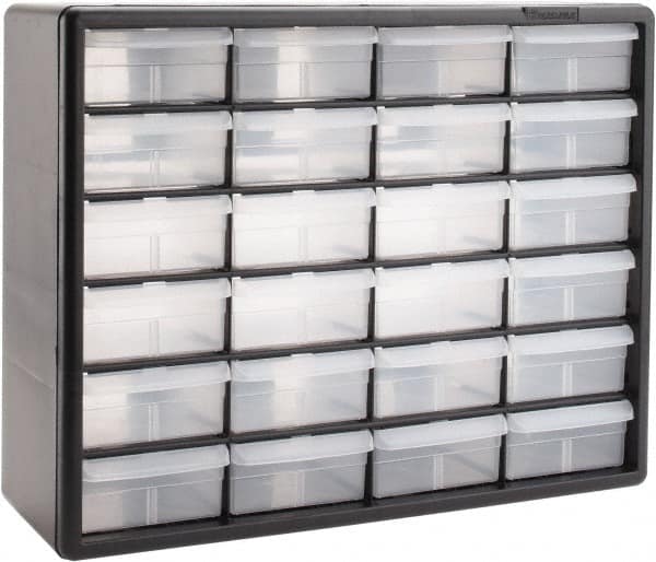 Akro-Mils - 24 Drawer, Small Parts Cabinet - 6-3/8" Deep x 20" Wide x 15-13/16" High - Americas Industrial Supply