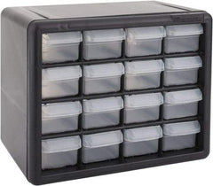 Akro-Mils - 16 Drawer, Small Parts Cabinet - 6-3/8" Deep x 10-9/16" Wide x 8-1/2" High - Americas Industrial Supply