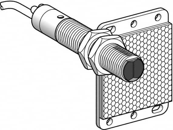 Telemecanique Sensors - Cable Connector, 5m Nominal Distance, Shock and Vibration Resistant, Polarized Retroreflective Photoelectric Sensor - 24 to 240 VAC/VDC, 25 Hz, Brass, 82mm Long x 18mm Wide x 1.8 Inch High - Americas Industrial Supply