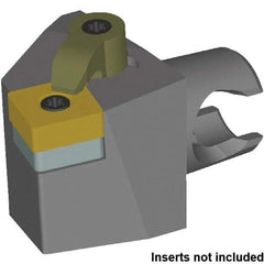 Kennametal - Left Hand Cut, Size KM25, SN.. 120408 & SN.. 432 Insert Compatiblity, External Modular Turning & Profiling Cutting Unit Head - 13mm Ctr to Cutting Edge, 30mm Head Length, Series Kenloc - Americas Industrial Supply