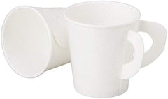 Ability One - 6 oz Paper Hot Cup with Handle - White - Americas Industrial Supply