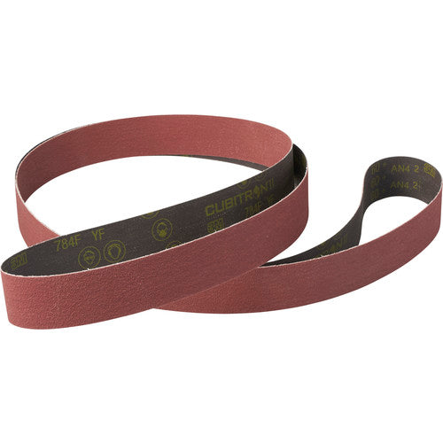 3M Cubitron ll Cloth Belt 784F 180+ XF-weight 4″ × 148″ Film-lok Single-flex - Exact Industrial Supply