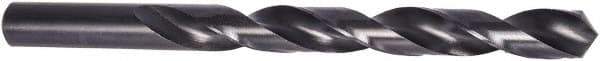 Precision Twist Drill - 43/64" 118° High Speed Steel Jobber Drill - Oxide Finish, Right Hand Cut, Spiral Flute, Straight Shank, 7-5/8" OAL, Standard Point - Americas Industrial Supply