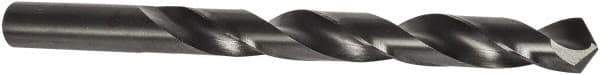 Precision Twist Drill - 3/8" 118° High Speed Steel Jobber Drill - Oxide Finish, Right Hand Cut, Spiral Flute, Straight Shank, 5" OAL, Split Point - Americas Industrial Supply