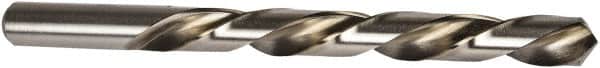 Precision Twist Drill - 3/8" 118° High Speed Steel Jobber Drill - Bright Finish, Left Hand Cut, Spiral Flute, Straight Shank, 5" OAL, Standard Point - Americas Industrial Supply