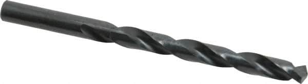 Precision Twist Drill - Letter R 135° High Speed Steel Jobber Drill - Oxide Finish, Right Hand Cut, Spiral Flute, Straight Shank, 4-3/4" OAL, Split Point - Americas Industrial Supply