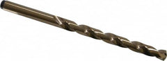 Precision Twist Drill - 0.234" 135° Cobalt Jobber Drill - Oxide/Gold Finish, Right Hand Cut, Spiral Flute, Straight Shank, 3-7/8" OAL, Split Point - Americas Industrial Supply