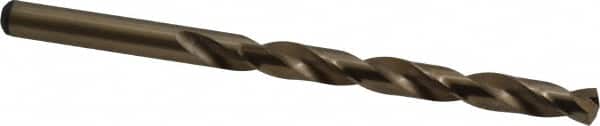 Precision Twist Drill - 0.266" 135° Cobalt Jobber Drill - Oxide/Gold Finish, Right Hand Cut, Spiral Flute, Straight Shank, 4-1/8" OAL, Split Point - Americas Industrial Supply