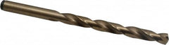 Precision Twist Drill - 0.277" 135° Cobalt Jobber Drill - Oxide/Gold Finish, Right Hand Cut, Spiral Flute, Straight Shank, 4-1/8" OAL, Split Point - Americas Industrial Supply