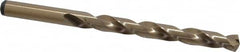 Precision Twist Drill - 0.332" 135° Cobalt Jobber Drill - Oxide/Gold Finish, Right Hand Cut, Spiral Flute, Straight Shank, 4-3/4" OAL, Split Point - Americas Industrial Supply