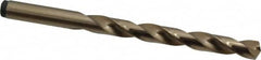 Precision Twist Drill - 0.377" 135° Cobalt Jobber Drill - Oxide/Gold Finish, Right Hand Cut, Spiral Flute, Straight Shank, 5" OAL, Split Point - Americas Industrial Supply