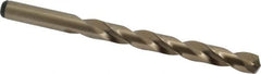 Precision Twist Drill - 0.386" 135° Cobalt Jobber Drill - Oxide/Gold Finish, Right Hand Cut, Spiral Flute, Straight Shank, 5-1/8" OAL, Split Point - Americas Industrial Supply