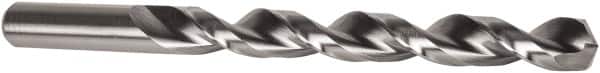 Precision Twist Drill - #12 135° High Speed Steel Jobber Drill - Bright Finish, Right Hand Cut, Parabolic Flute, Straight Shank, 3-1/2" OAL, Split Point - Americas Industrial Supply