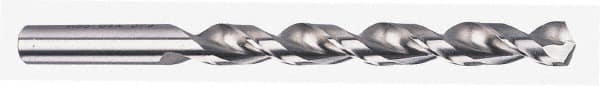 Chicago-Latrobe - 21/64" 135° High Speed Steel Jobber Drill - TiCN Finish, Right Hand Cut, Parabolic Flute, Straight Shank, 4-5/8" OAL, Notched Point - Americas Industrial Supply