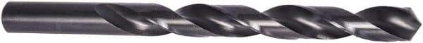 Precision Twist Drill - 12.8mm 118° High Speed Steel Jobber Drill - Oxide Finish, Right Hand Cut, Spiral Flute, Straight Shank, 151mm OAL, Standard Point - Americas Industrial Supply
