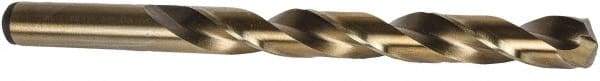 Precision Twist Drill - 6mm 135° Cobalt Jobber Drill - Oxide/Gold Finish, Right Hand Cut, Spiral Flute, Straight Shank, 3-21/32" OAL, Split Point - Americas Industrial Supply