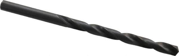 Precision Twist Drill - #2 135° High Speed Steel Jobber Drill - Oxide Finish, Right Hand Cut, Spiral Flute, Straight Shank, 3-7/8" OAL, Split Point - Americas Industrial Supply