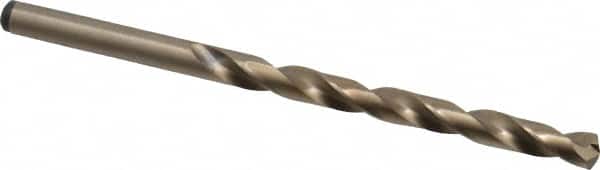 Precision Twist Drill - #2 135° Cobalt Jobber Drill - Oxide/Gold Finish, Right Hand Cut, Spiral Flute, Straight Shank, 3-7/8" OAL, Split Point - Americas Industrial Supply