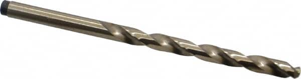Precision Twist Drill - #3 135° Cobalt Jobber Drill - Oxide/Gold Finish, Right Hand Cut, Spiral Flute, Straight Shank, 3-3/4" OAL, Split Point - Americas Industrial Supply