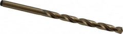 Precision Twist Drill - #5 135° Cobalt Jobber Drill - Oxide/Gold Finish, Right Hand Cut, Spiral Flute, Straight Shank, 3-3/4" OAL, Split Point - Americas Industrial Supply