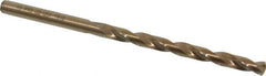 Precision Twist Drill - #10 135° Cobalt Jobber Drill - Oxide/Gold Finish, Right Hand Cut, Spiral Flute, Straight Shank, 3-5/8" OAL, Split Point - Americas Industrial Supply