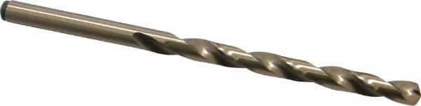 Precision Twist Drill - #11 135° Cobalt Jobber Drill - Oxide/Gold Finish, Right Hand Cut, Spiral Flute, Straight Shank, 3-1/2" OAL, Split Point - Americas Industrial Supply