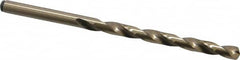 Precision Twist Drill - #11 135° Cobalt Jobber Drill - Oxide/Gold Finish, Right Hand Cut, Spiral Flute, Straight Shank, 3-1/2" OAL, Split Point - Americas Industrial Supply
