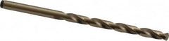 Precision Twist Drill - #14 135° Cobalt Jobber Drill - Oxide/Gold Finish, Right Hand Cut, Spiral Flute, Straight Shank, 3-3/8" OAL, Split Point - Americas Industrial Supply